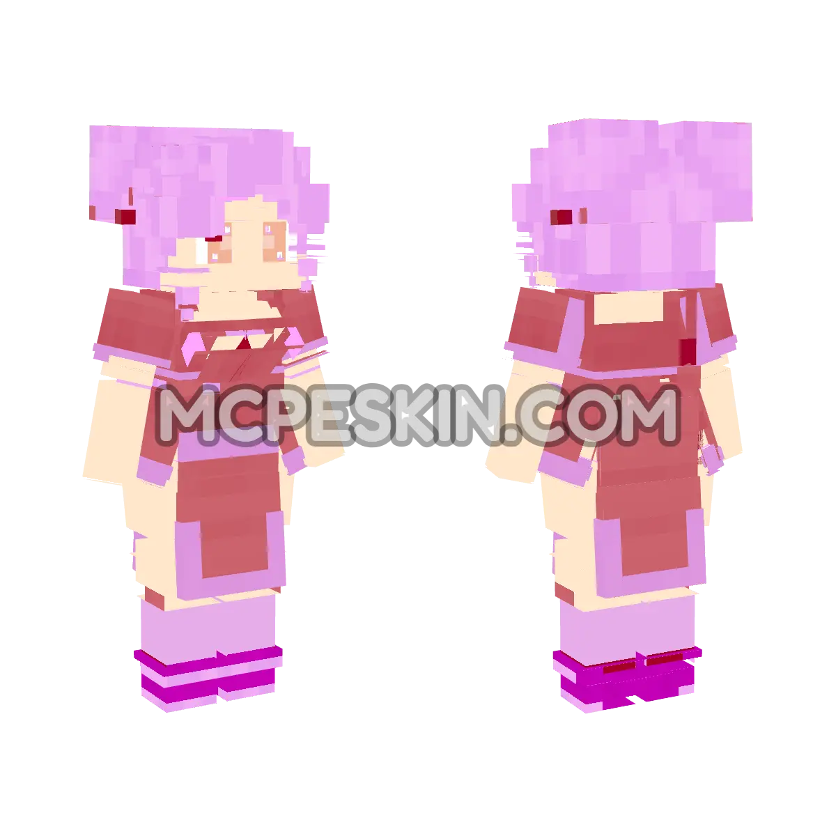 1 Girl Cloth Style 1 4D Minecraft Bedrock skin