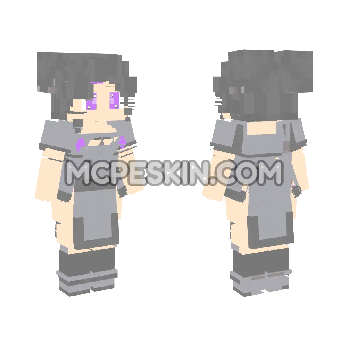 1 Girl Cloth Style 1 4D Minecraft Bedrock skin