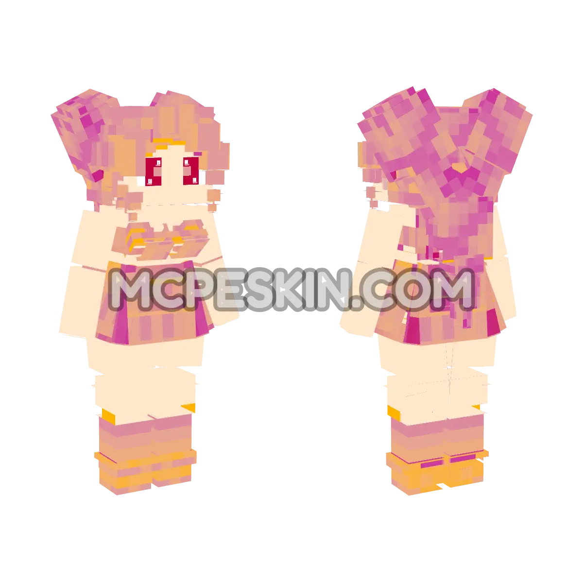 1 Girl Cloth Style 2 4D Minecraft Bedrock skin