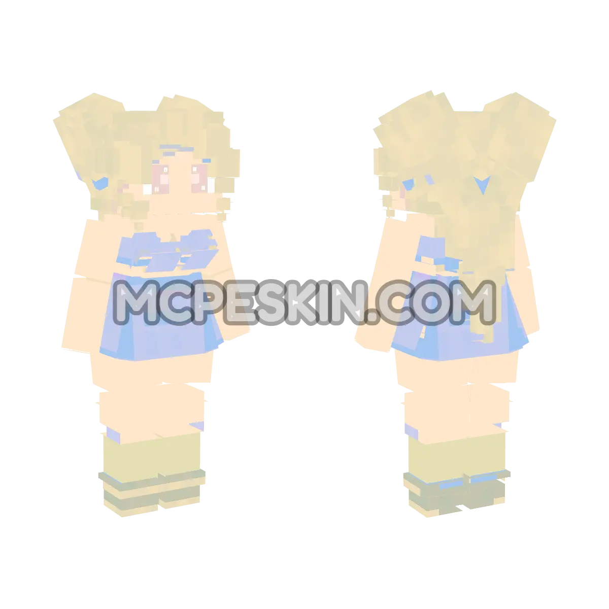 2 Girl Cloth Style 2 4D Minecraft Bedrock skin