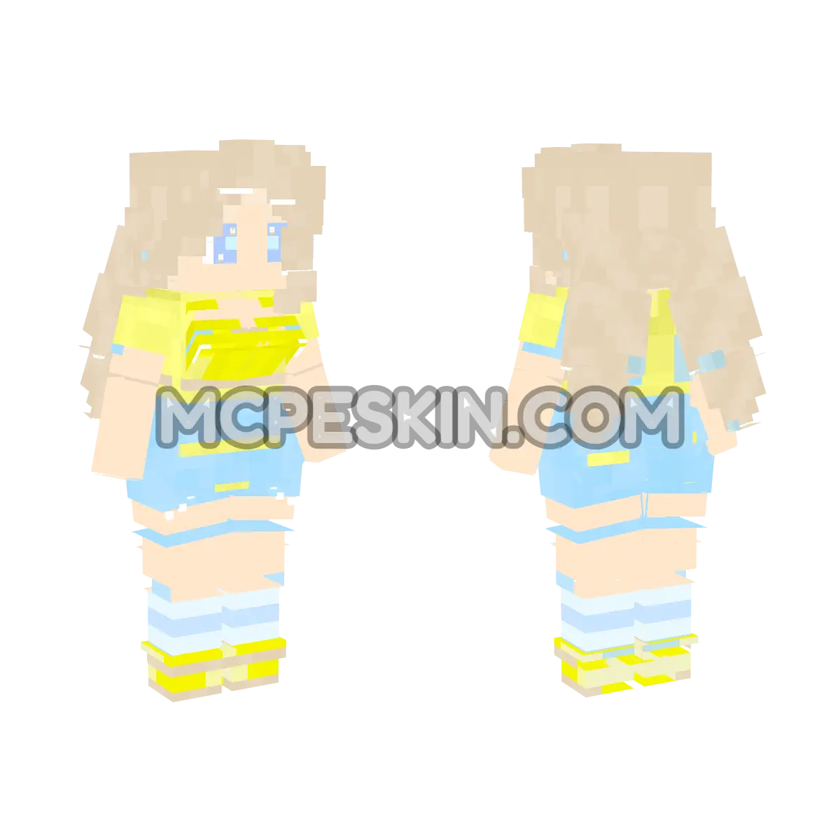 2 Girl Cloth Style 3 4D Minecraft Bedrock skin