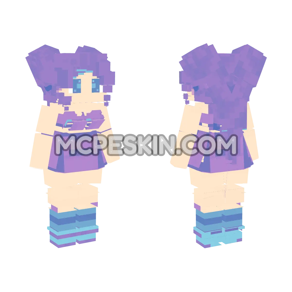 4 Girl Cloth Style 2 4D Minecraft Bedrock skin