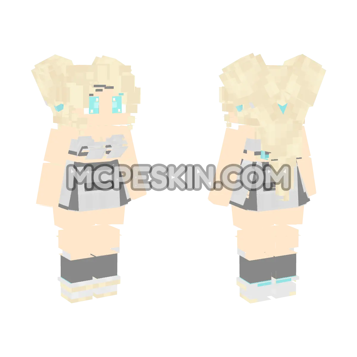 5 Girl Cloth Style 3 4D Minecraft Bedrock skin