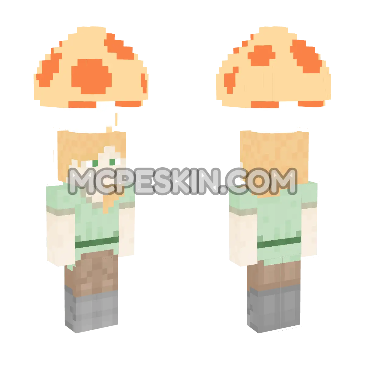 8-bit Mushroom 4D Minecraft Bedrock skin