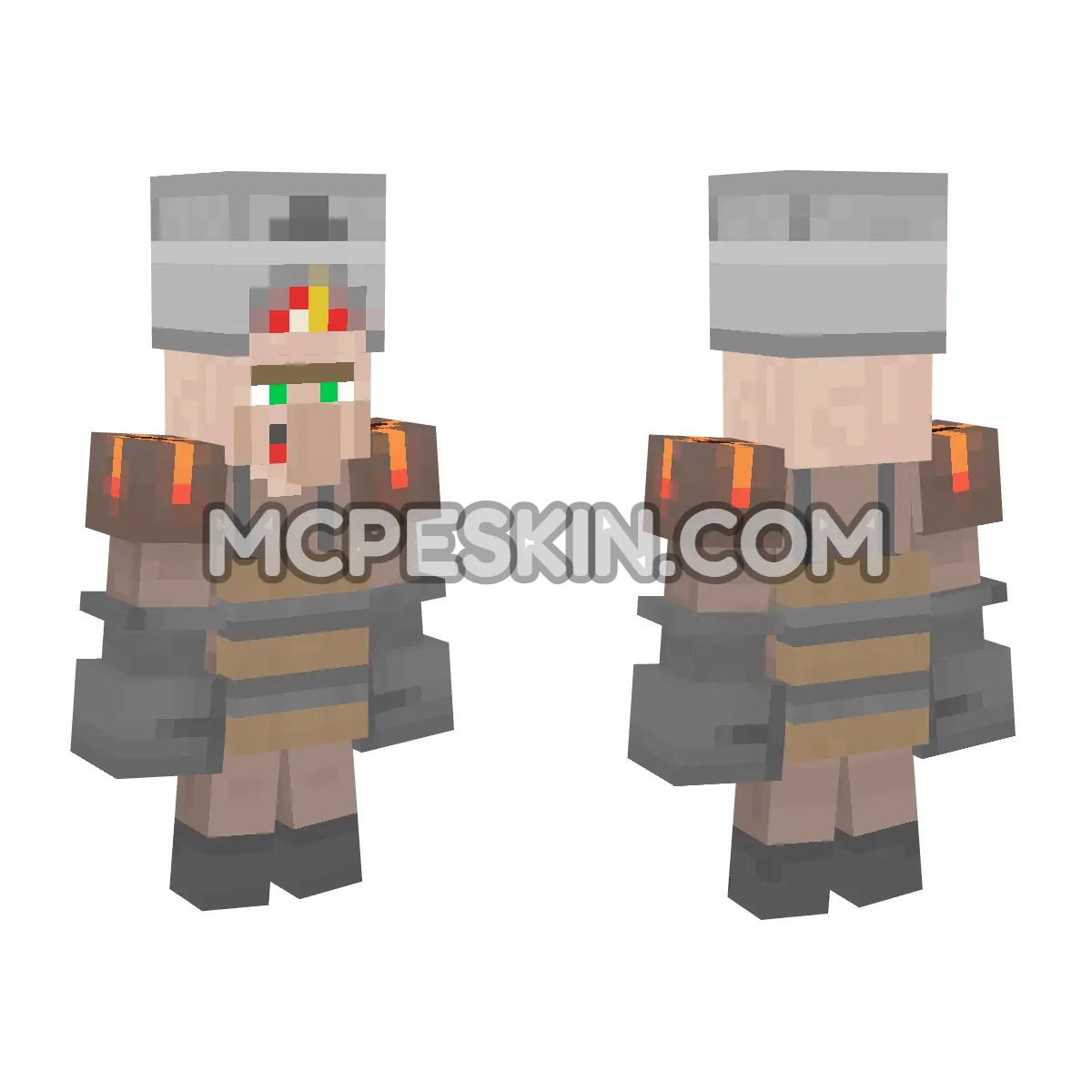 Aldeano 0 4D Minecraft Bedrock skin