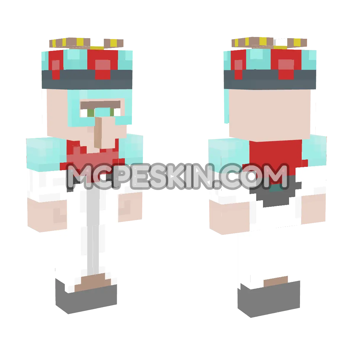 Aldeano 2 4D Minecraft Bedrock skin
