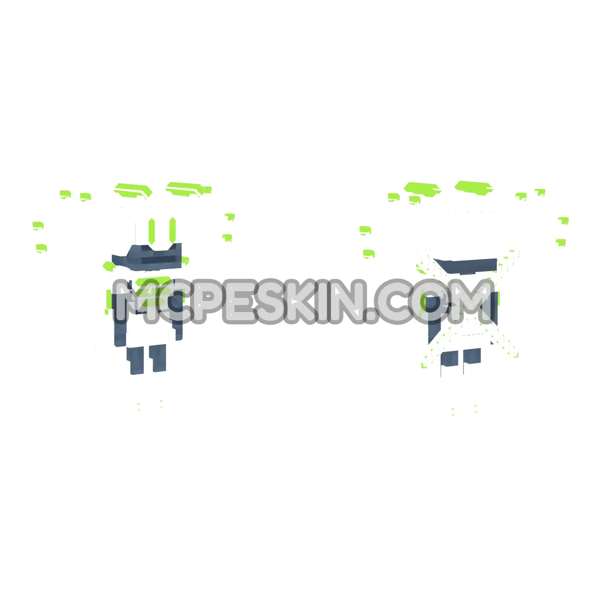 Alien Skeleton 4D Minecraft Bedrock skin
