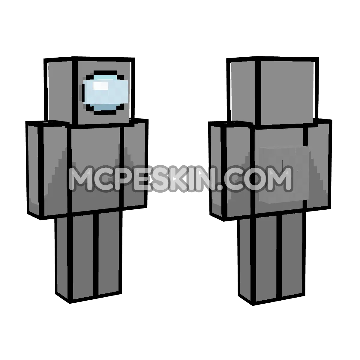 Among Us Black 2 4D Minecraft Bedrock skin