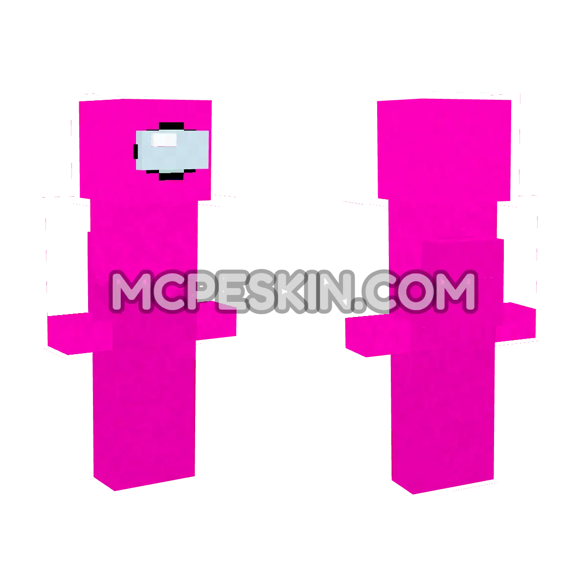 Among Us Pink 4D Minecraft Bedrock skin