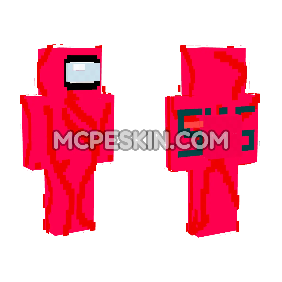 Among Us Sus 4D Minecraft Bedrock skin