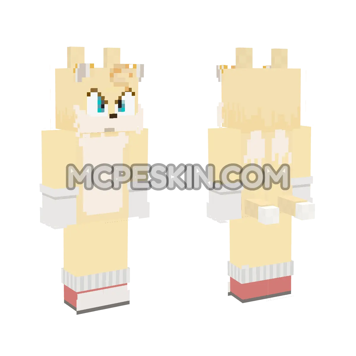 Angry Movie Tails 4D Minecraft Bedrock skin