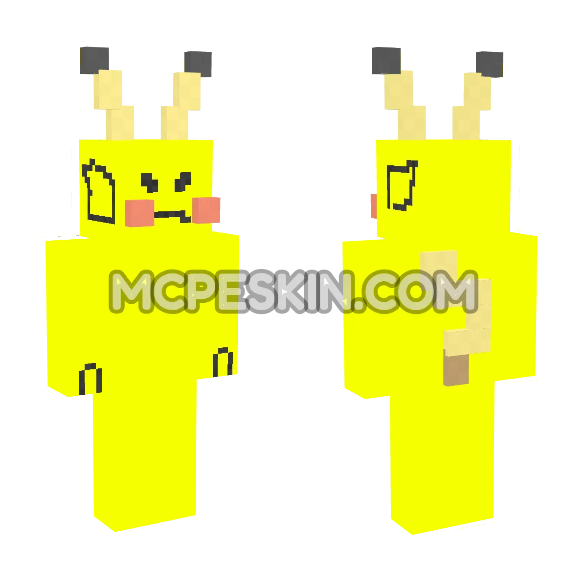 Angry Pikachu 4D Minecraft Bedrock skin