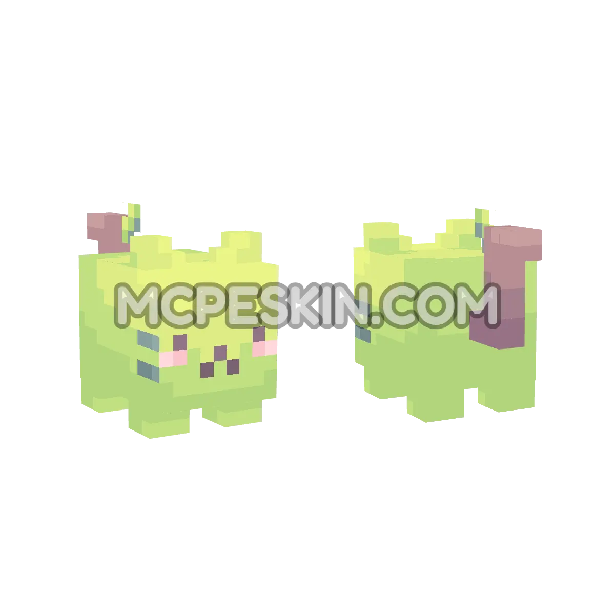 Apple Cat 4D Minecraft Bedrock skin
