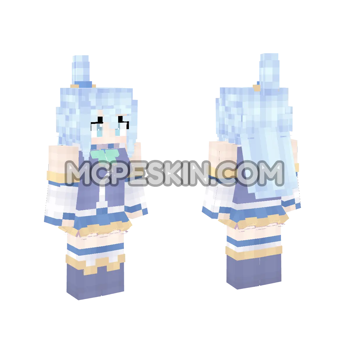 Aqua 4D Minecraft Bedrock skin