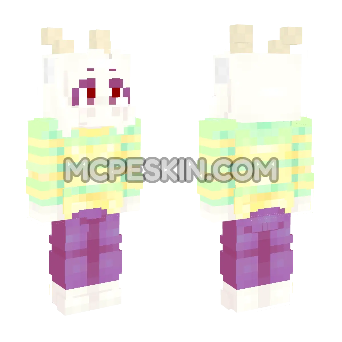 Asriel Remake 4D Minecraft Bedrock skin