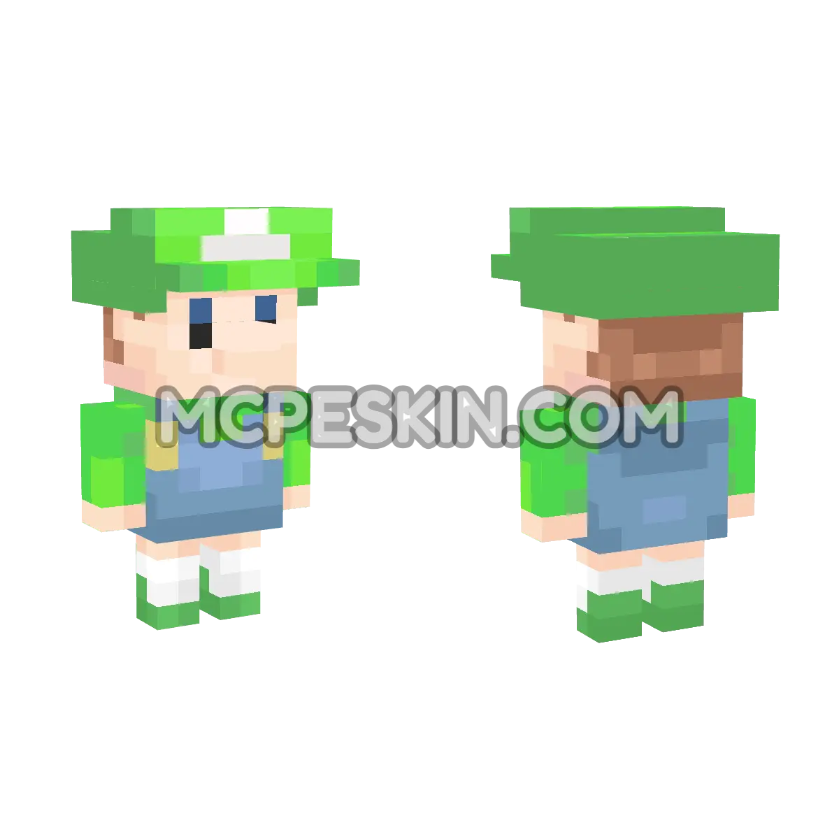 Baby Luigi 4D Minecraft Bedrock skin