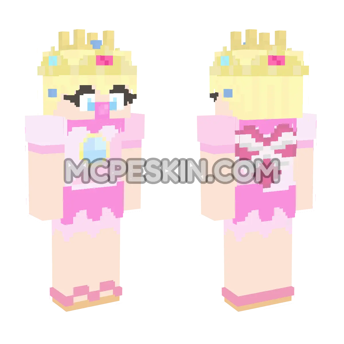 Baby Princess Peach 2 4D Minecraft Bedrock skin