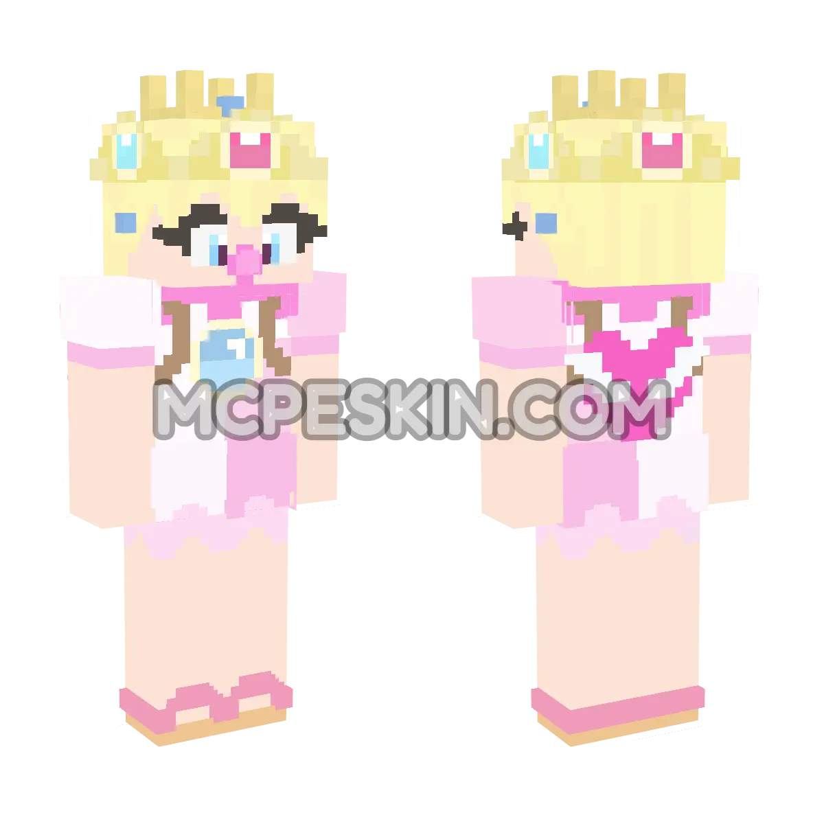 Baby Princess Peach 3 4D Minecraft Bedrock skin