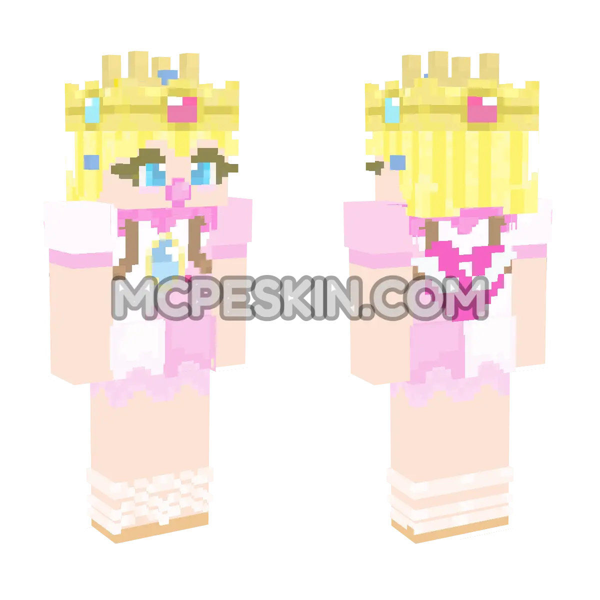 Baby Princess Peach 4 4D Minecraft Bedrock skin