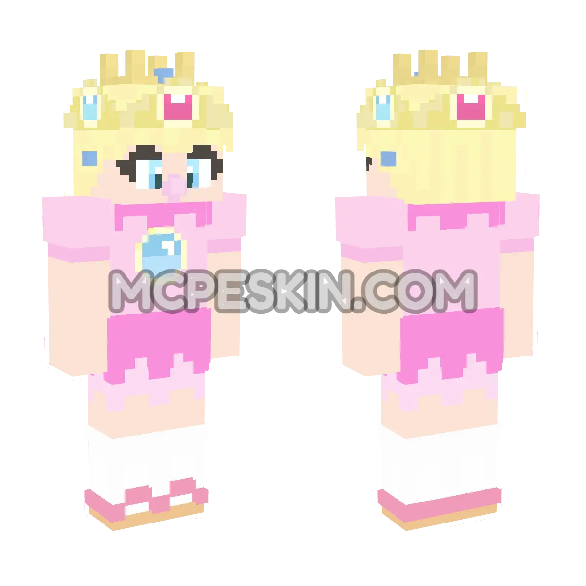 Baby Princess Peach 5 4D Minecraft Bedrock skin