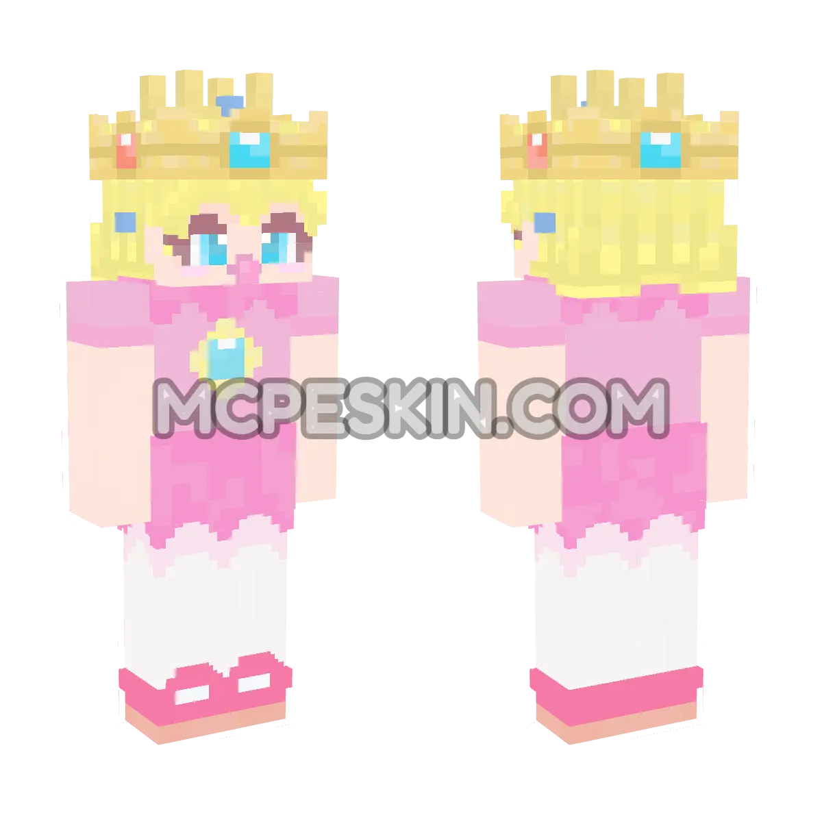 Baby Princess Peach 6 4D Minecraft Bedrock skin