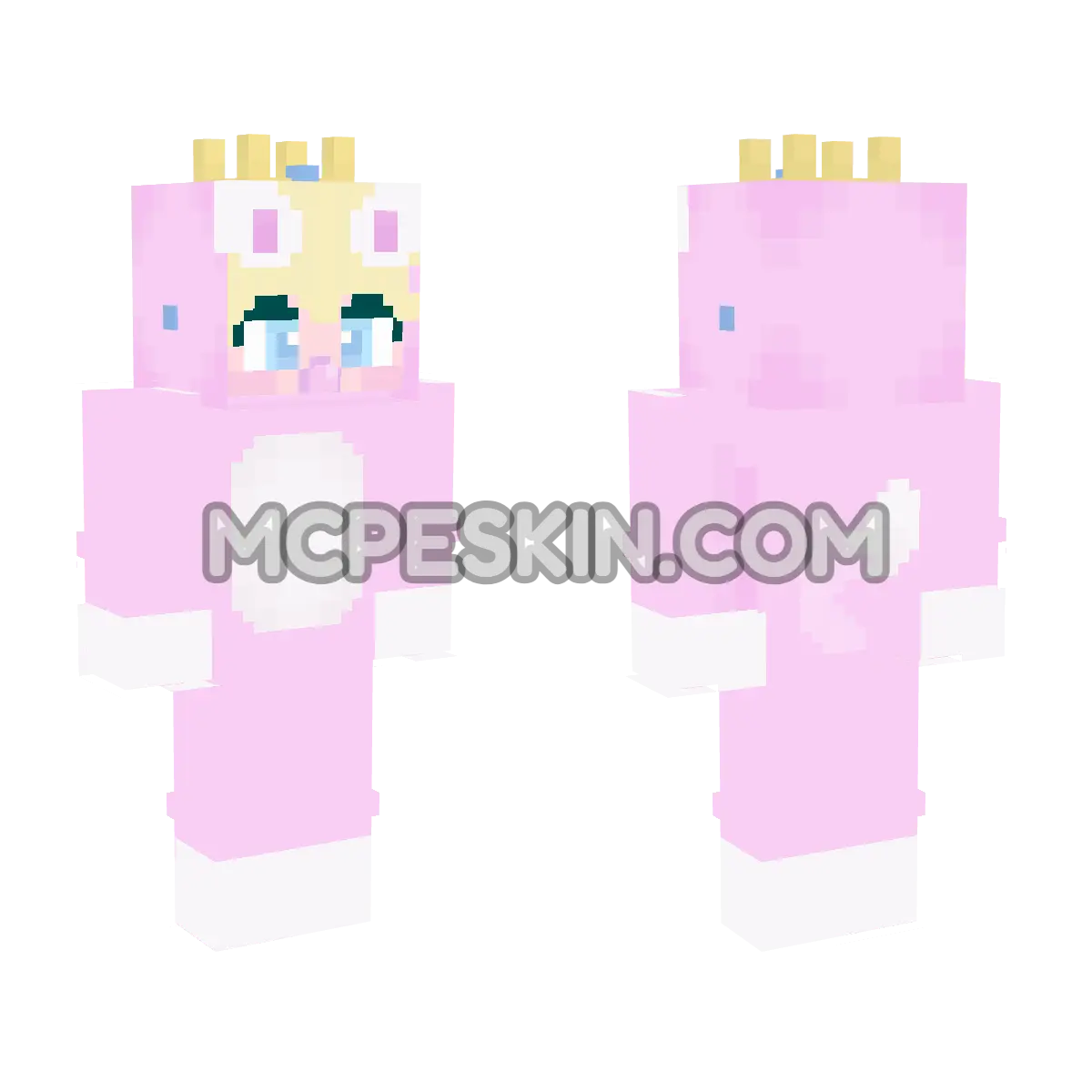 Baby Princess Peach 4D Minecraft Bedrock skin