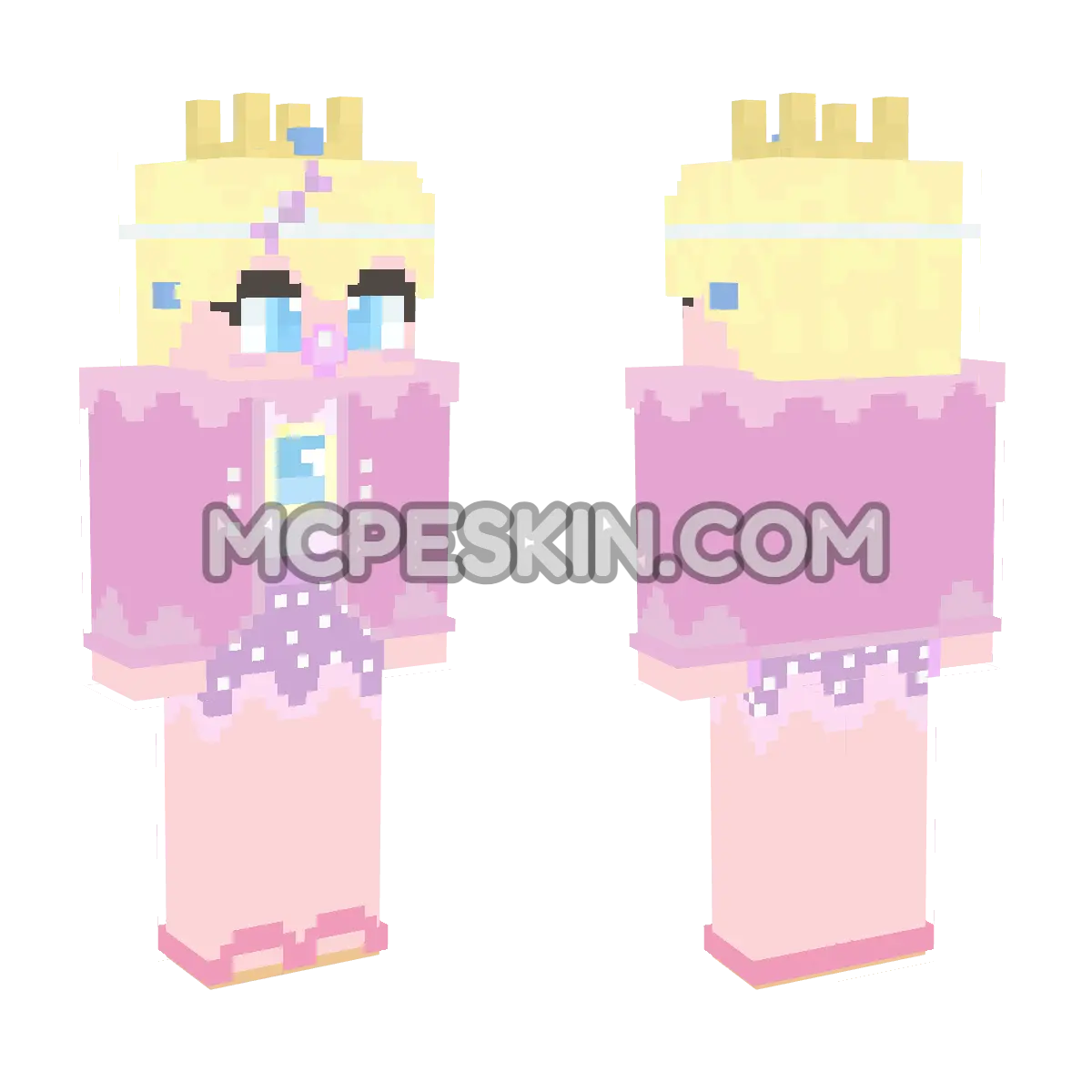 Baby Princess Princess Peach 4D Minecraft Bedrock skin