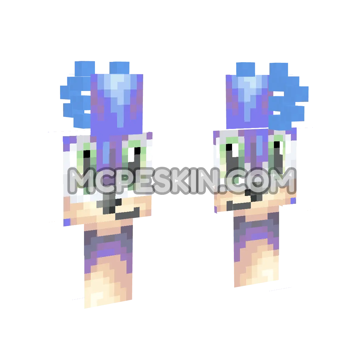 Baby Sonic 4D Minecraft Bedrock skin