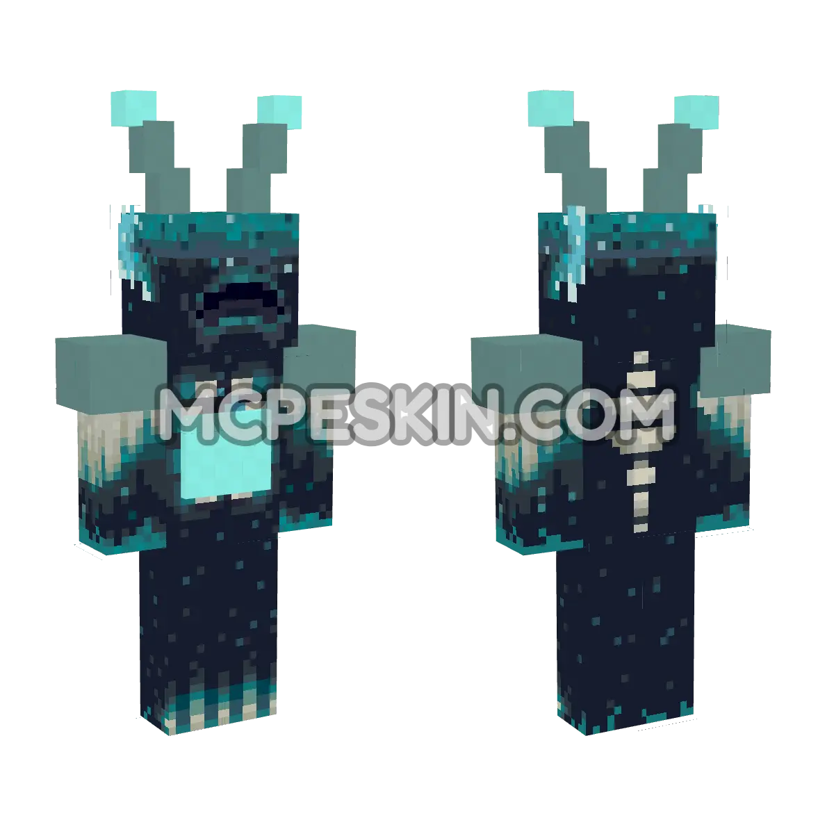 Baby Warden 4D Minecraft Bedrock skin
