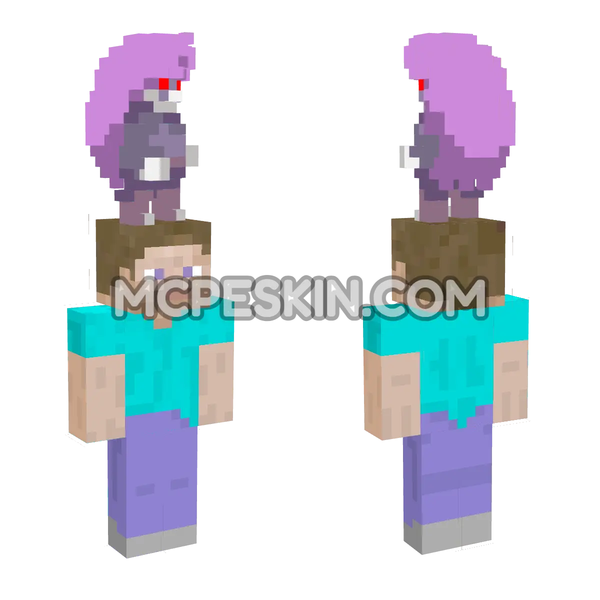 Badeline 4D Minecraft Bedrock skin