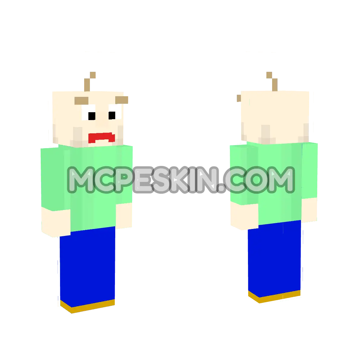 Baldi's Basics: Baldi 4D Minecraft Bedrock skin
