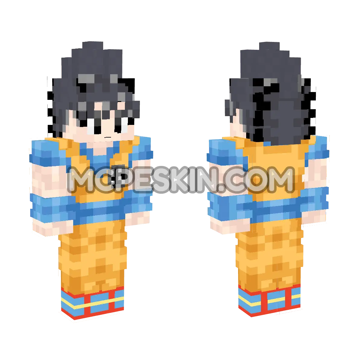 Base Goku 4D Minecraft Bedrock skin