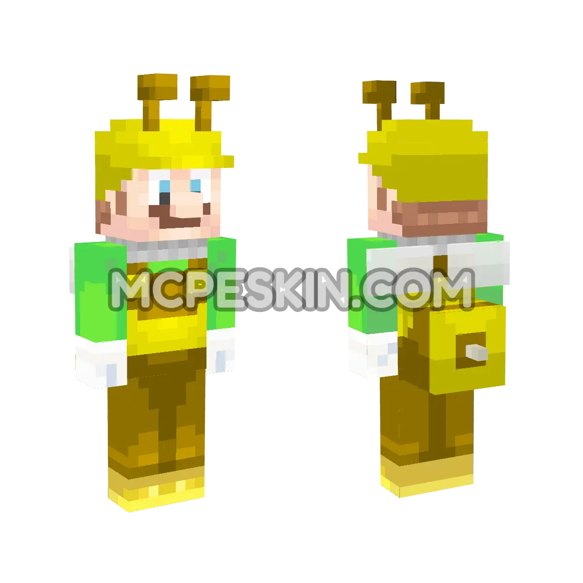 Bee Luigi 4D Minecraft Bedrock skin