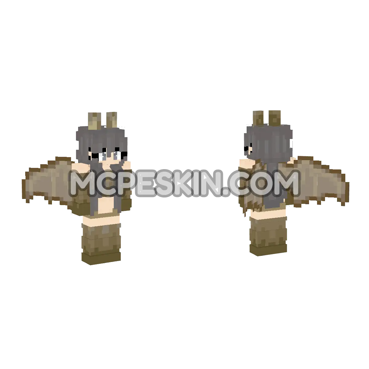 BG2 4D Minecraft Bedrock skin