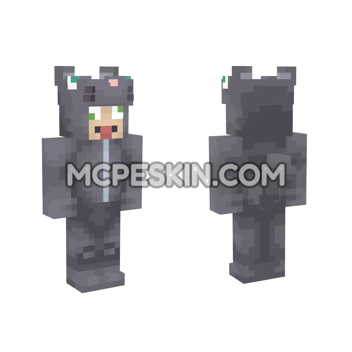 Black Cat 4D Minecraft Bedrock skin