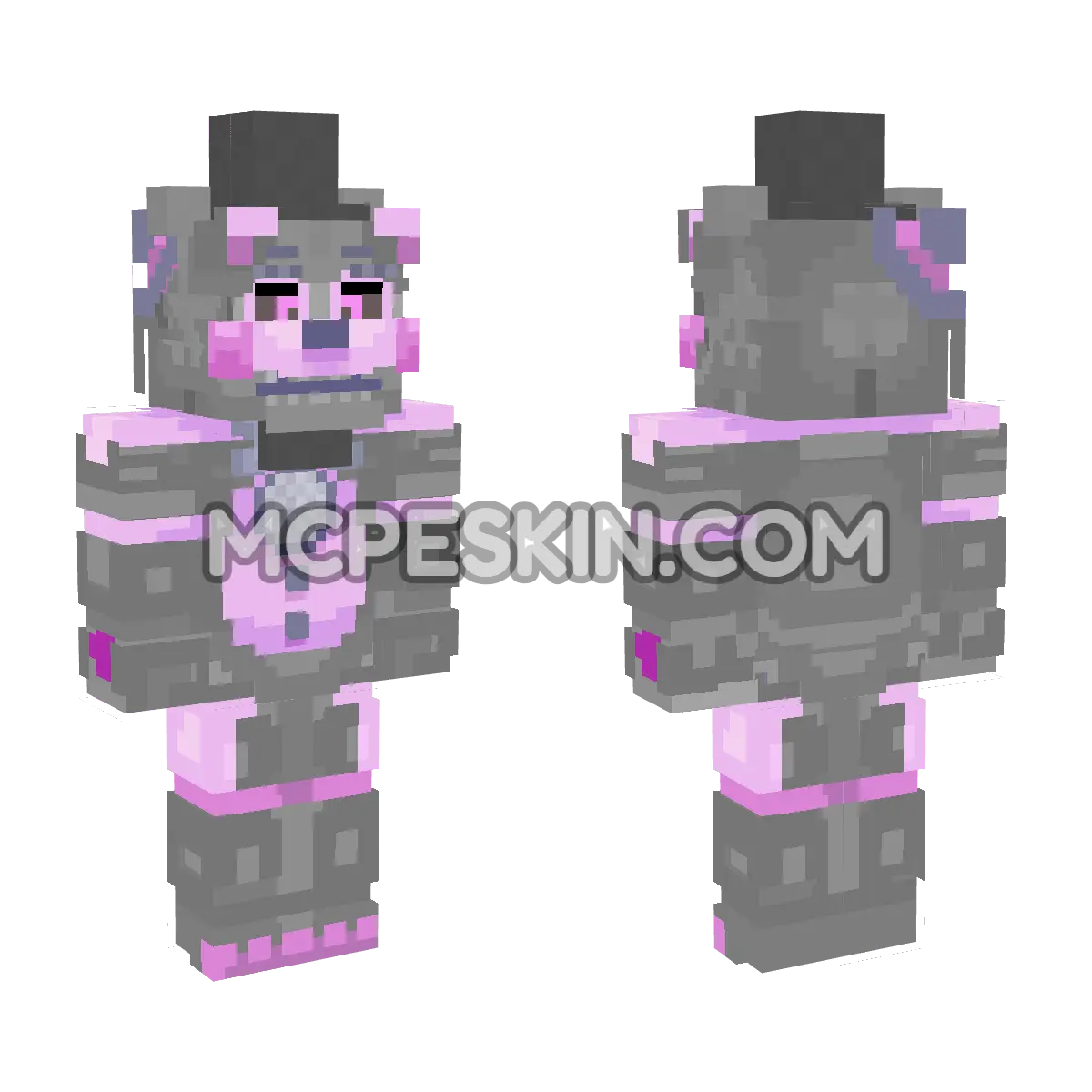 Black Ice Freddy Fazbear 2 4D Minecraft Bedrock skin