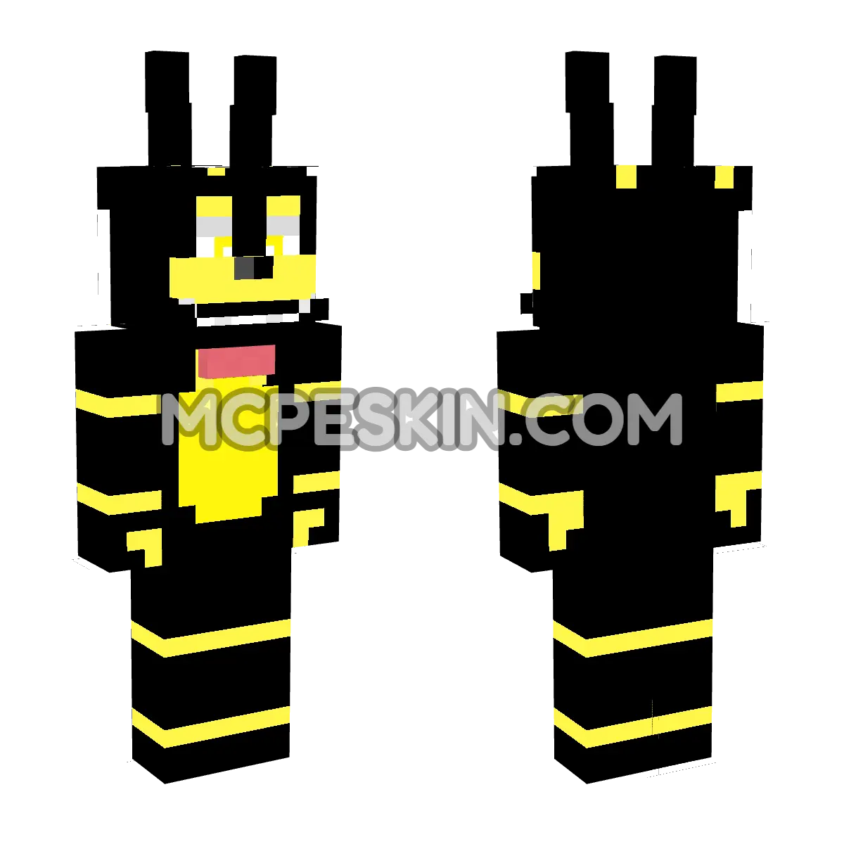 Black Light Bonnie 2 4D Minecraft Bedrock skin