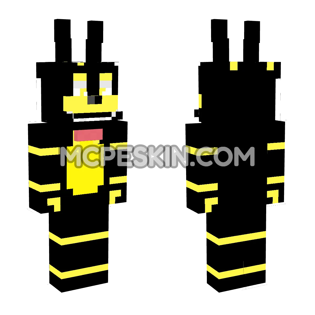 Black Light Bonnie 4D Minecraft Bedrock skin
