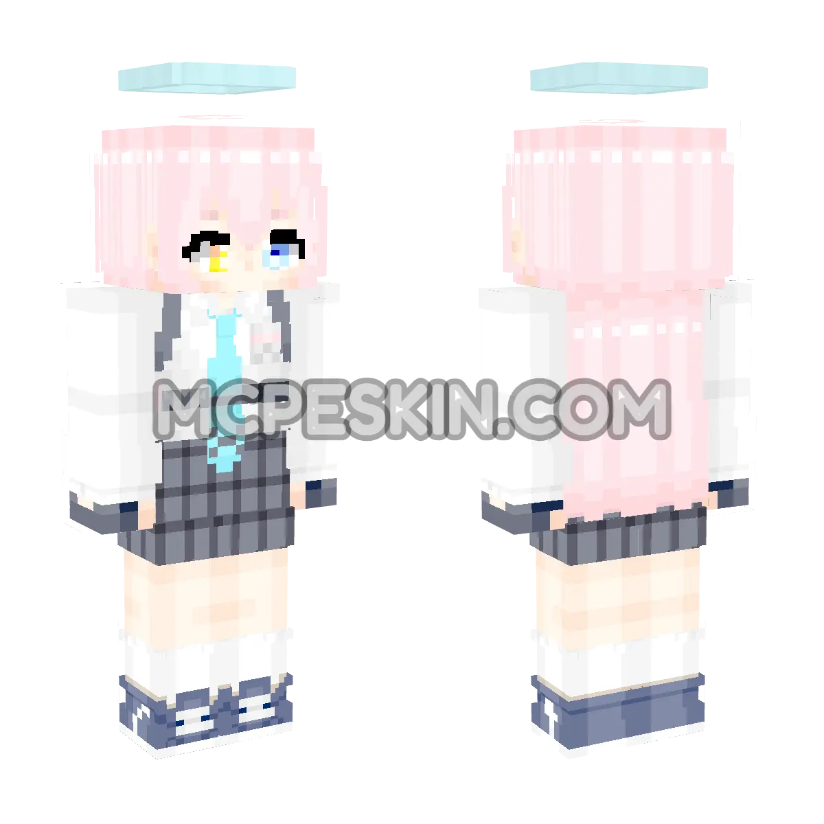 Blue Archive 7 4D Minecraft Bedrock skin