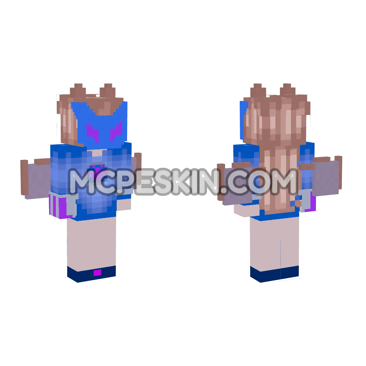 Blue Bat 4 4D Minecraft Bedrock skin
