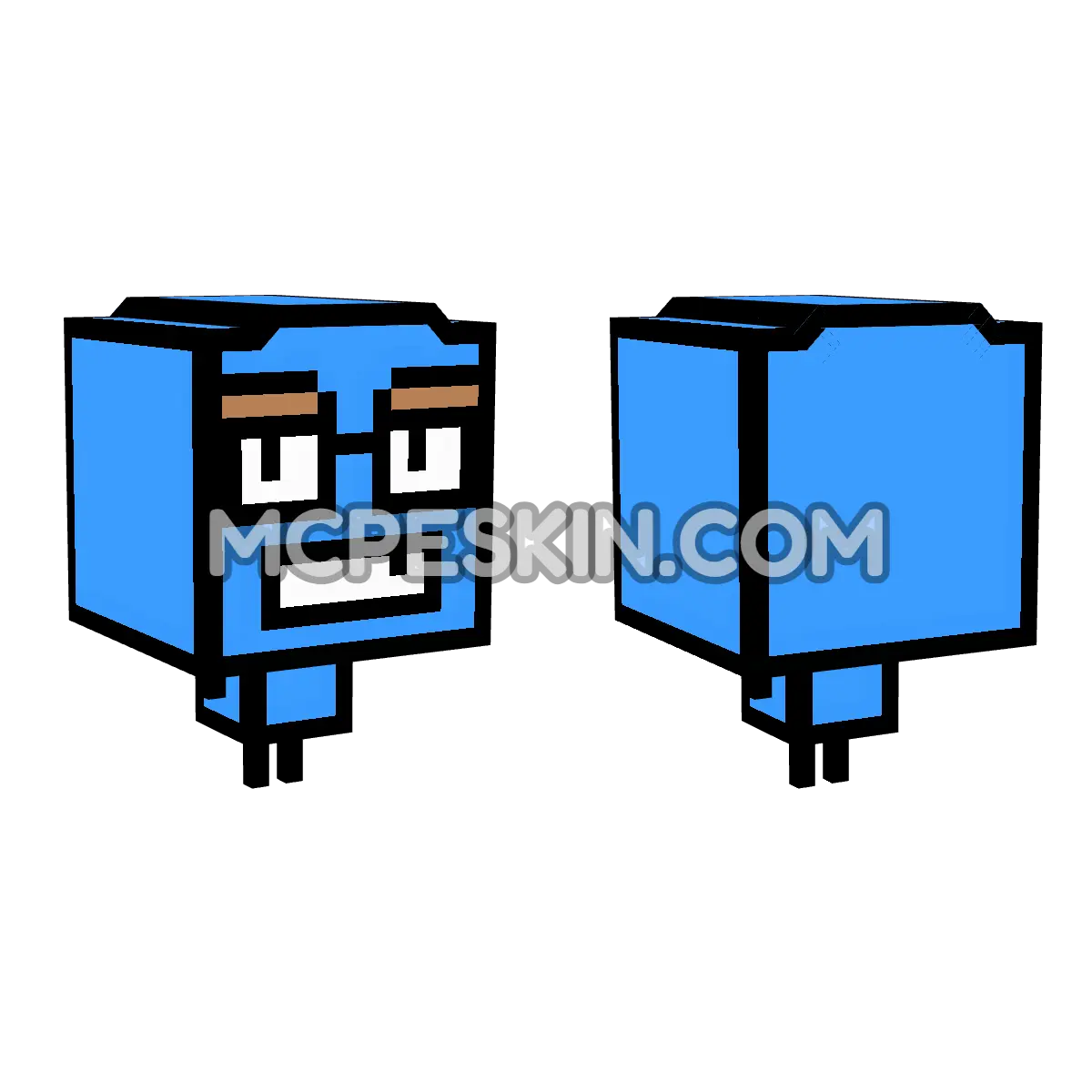 Blue Fronk 4D Minecraft Bedrock skin