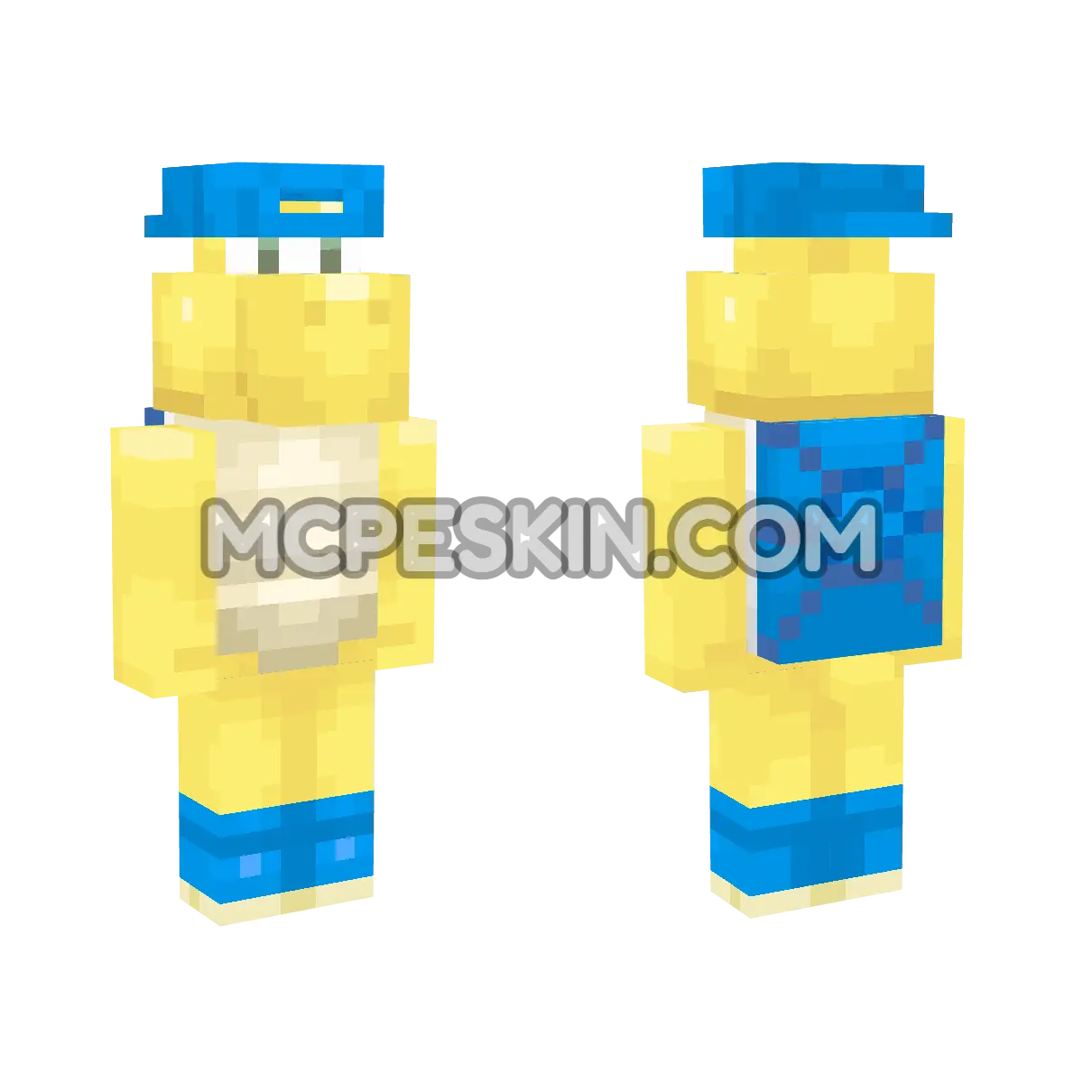 Blue Koopa (Free Running) 4D Minecraft Bedrock skin