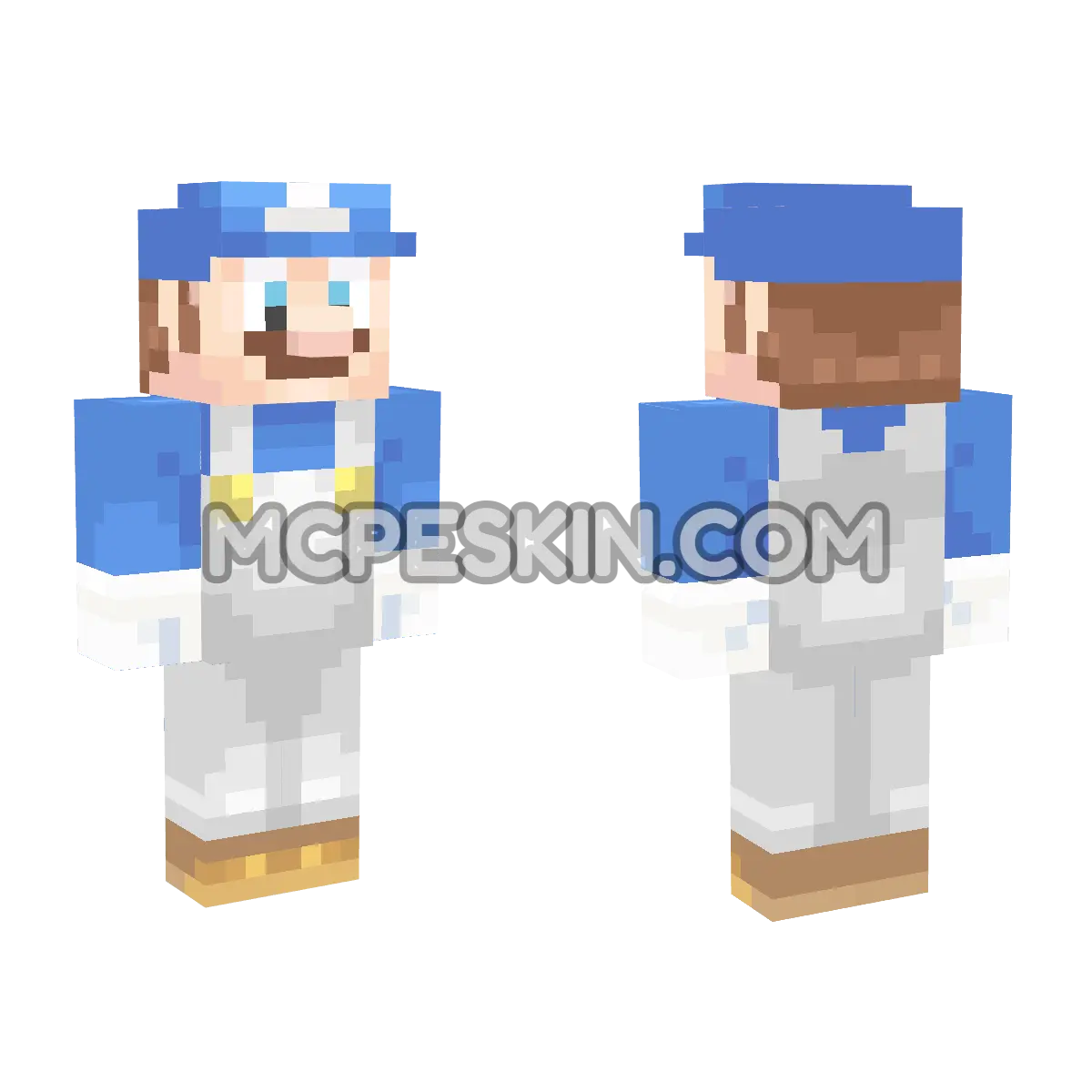 Blue Mario (4 real?) 4D Minecraft Bedrock skin