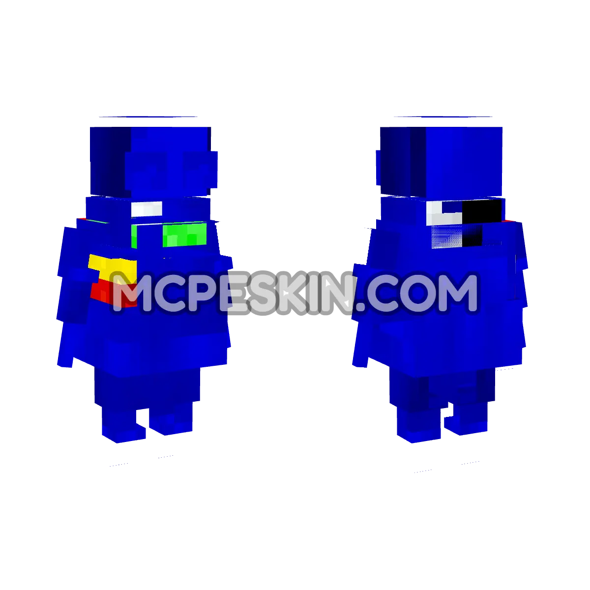 Blue REPO 4D Minecraft Bedrock skin