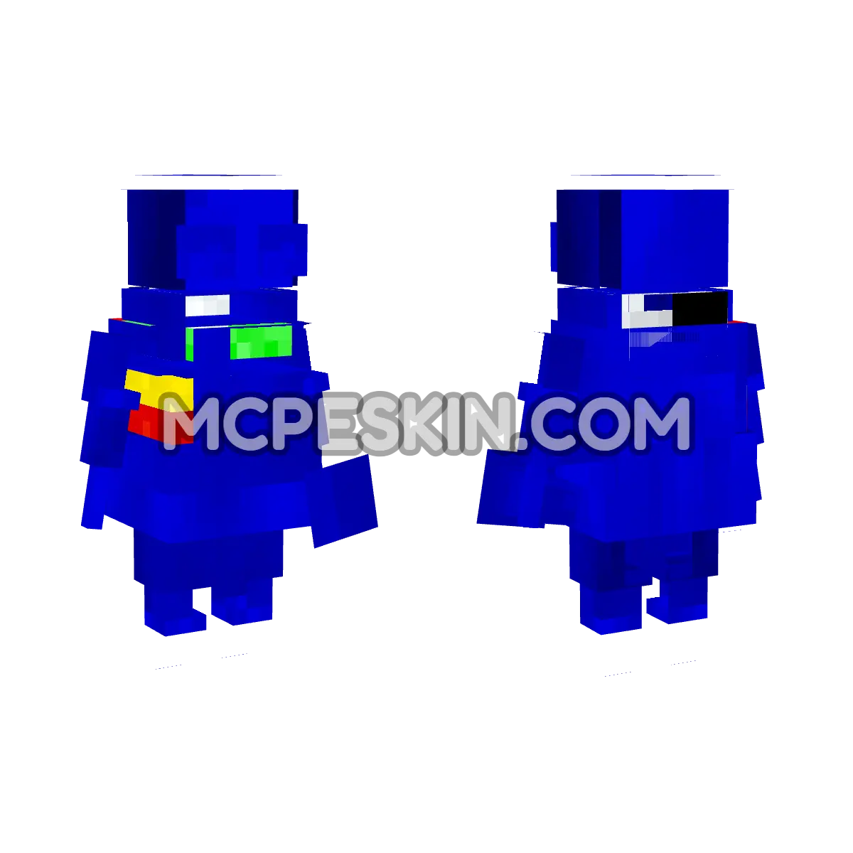 Blue REPO with Lamp 4D Minecraft Bedrock skin