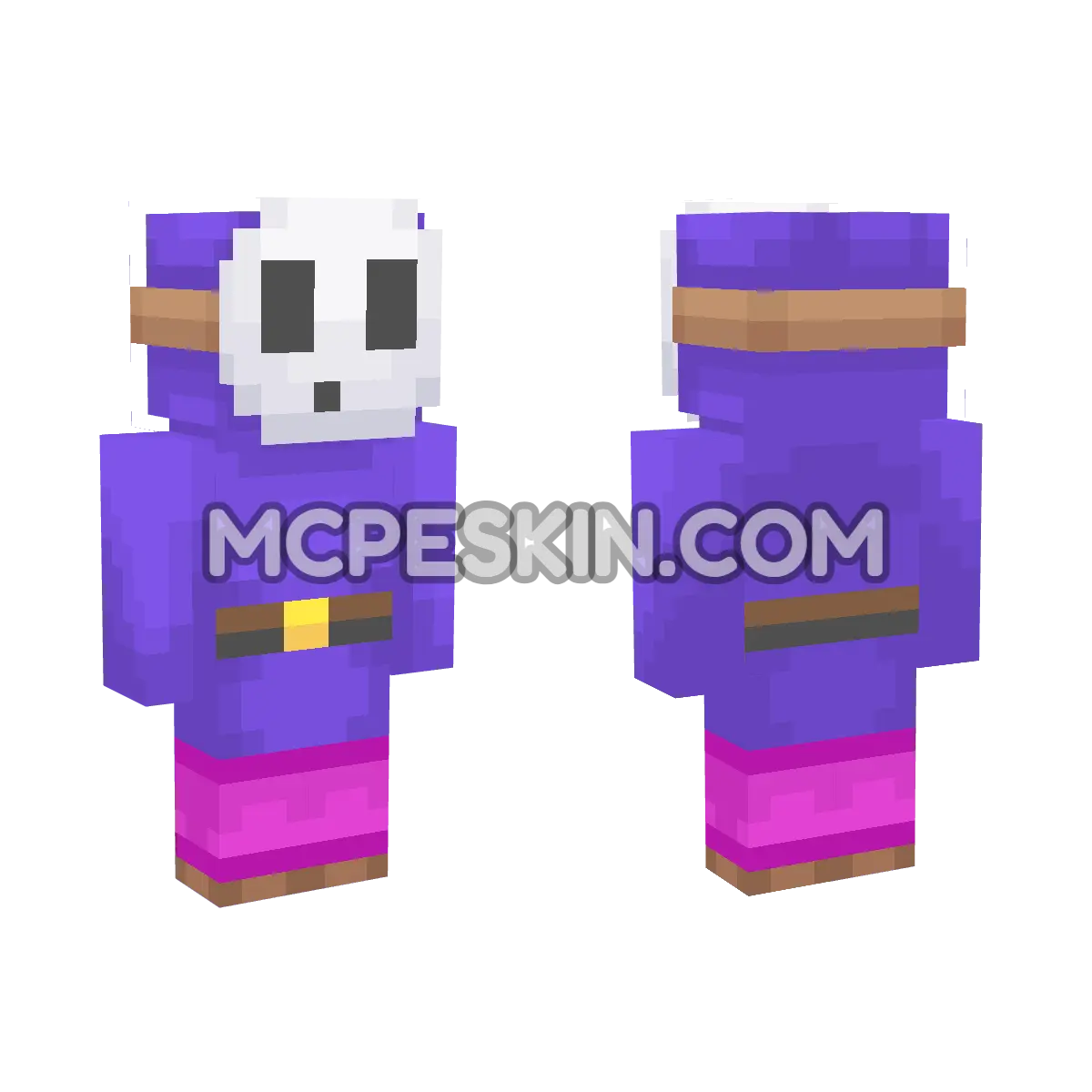 Blue Shy Guy 4D Minecraft Bedrock skin