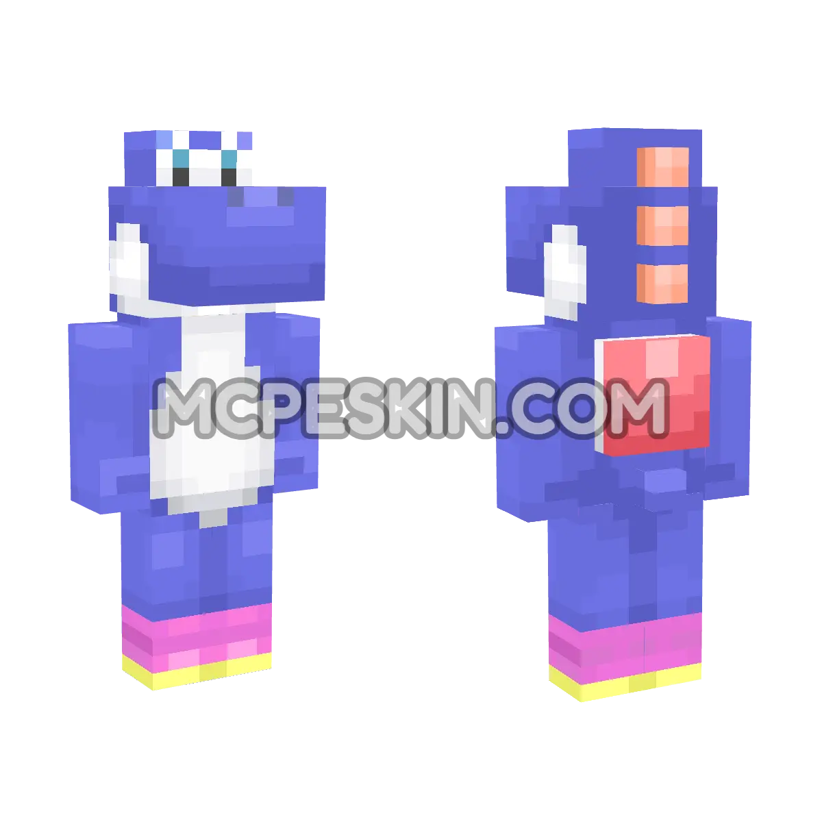 Blue Yoshi 4D Minecraft Bedrock skin
