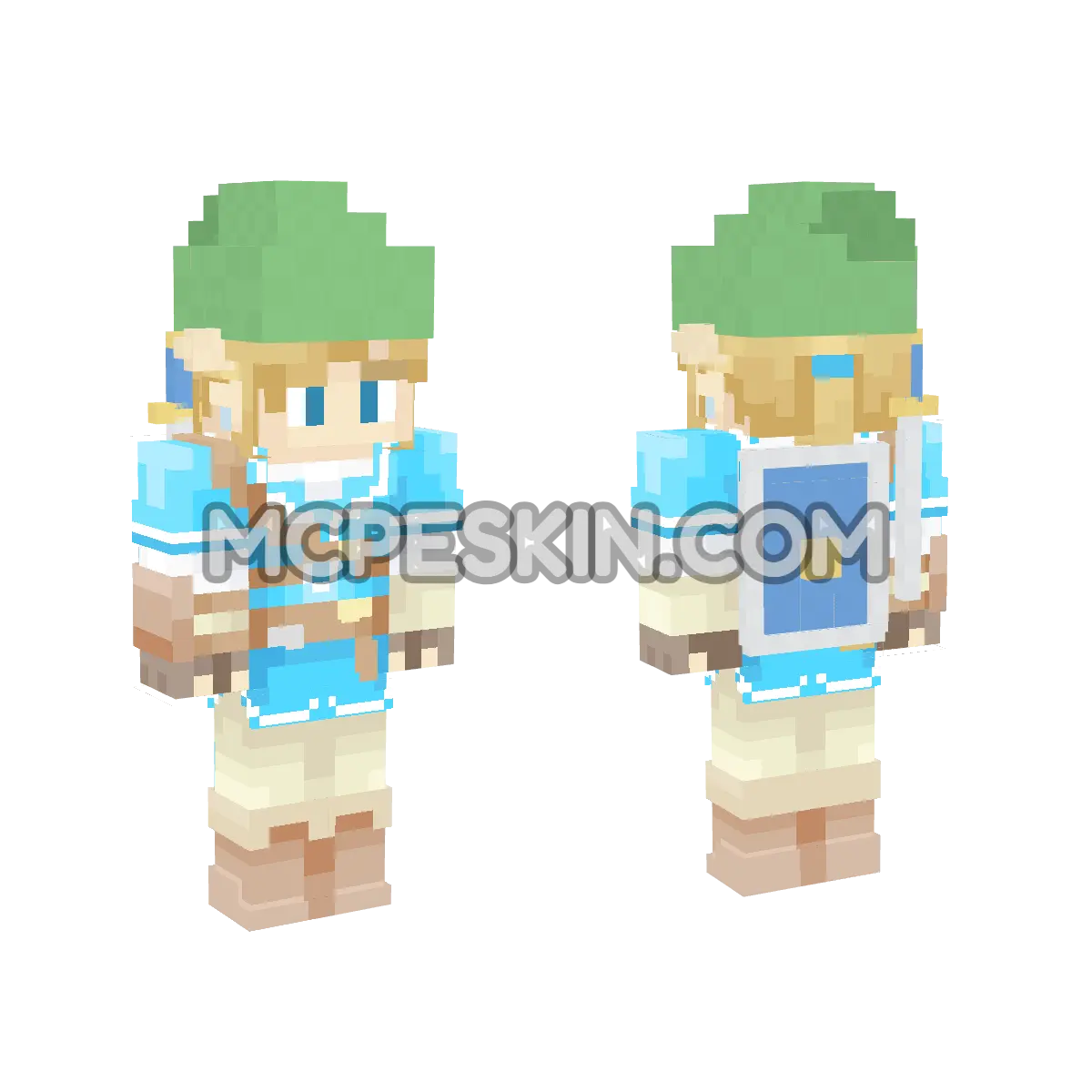 Botw Link 4D Minecraft Bedrock skin