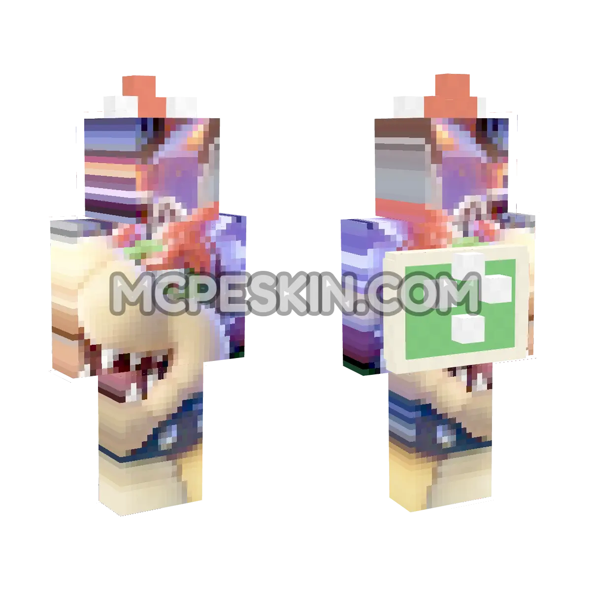 Bowser 4D Minecraft Bedrock skin