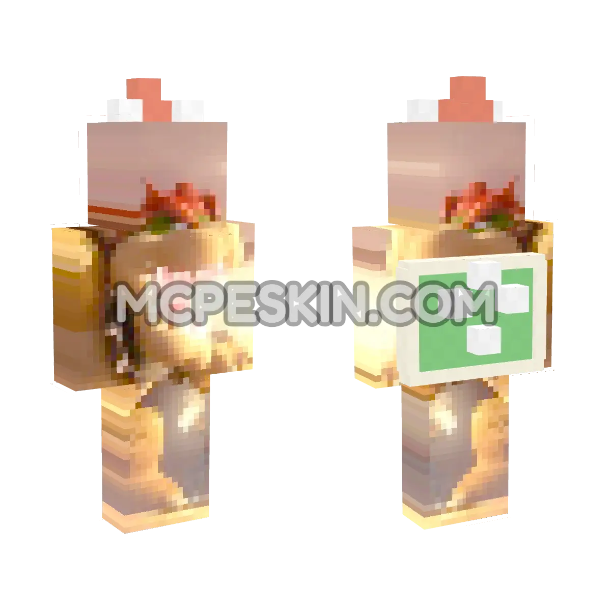 Bowser Fire 2 4D Minecraft Bedrock skin